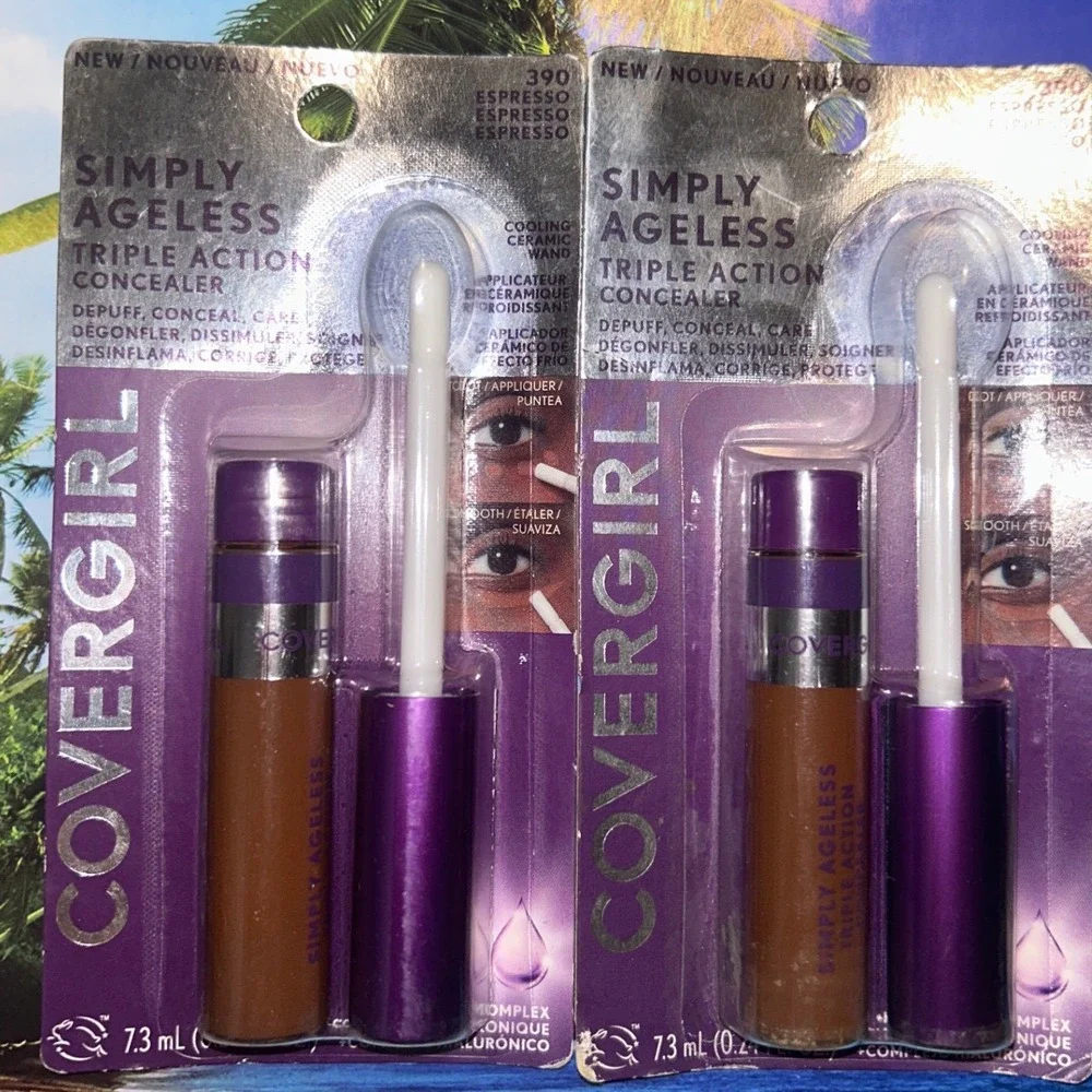 Covergirl‎ Simply Ageless Triple Action Concealer 390 Espresso 2 Pack